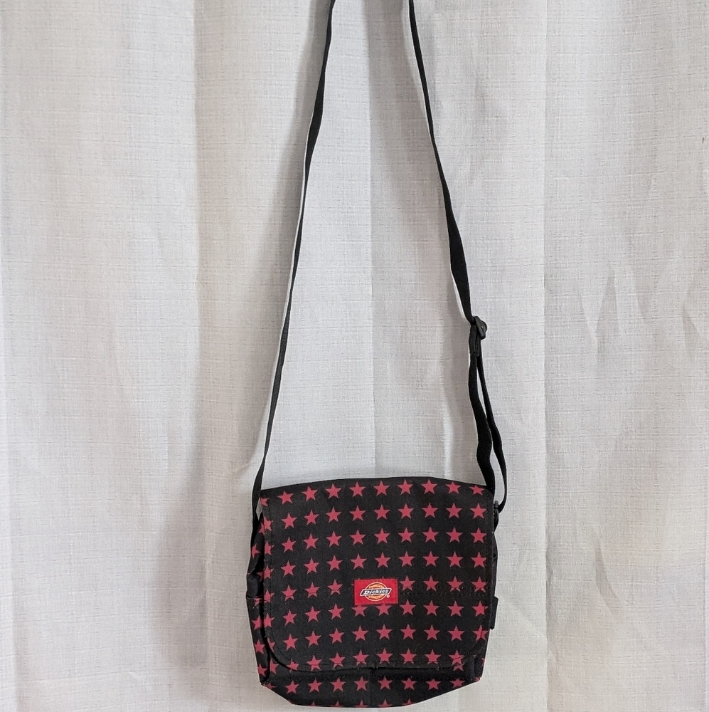 Y2K Dickies Black Mini Pink Star Crossbody Bag